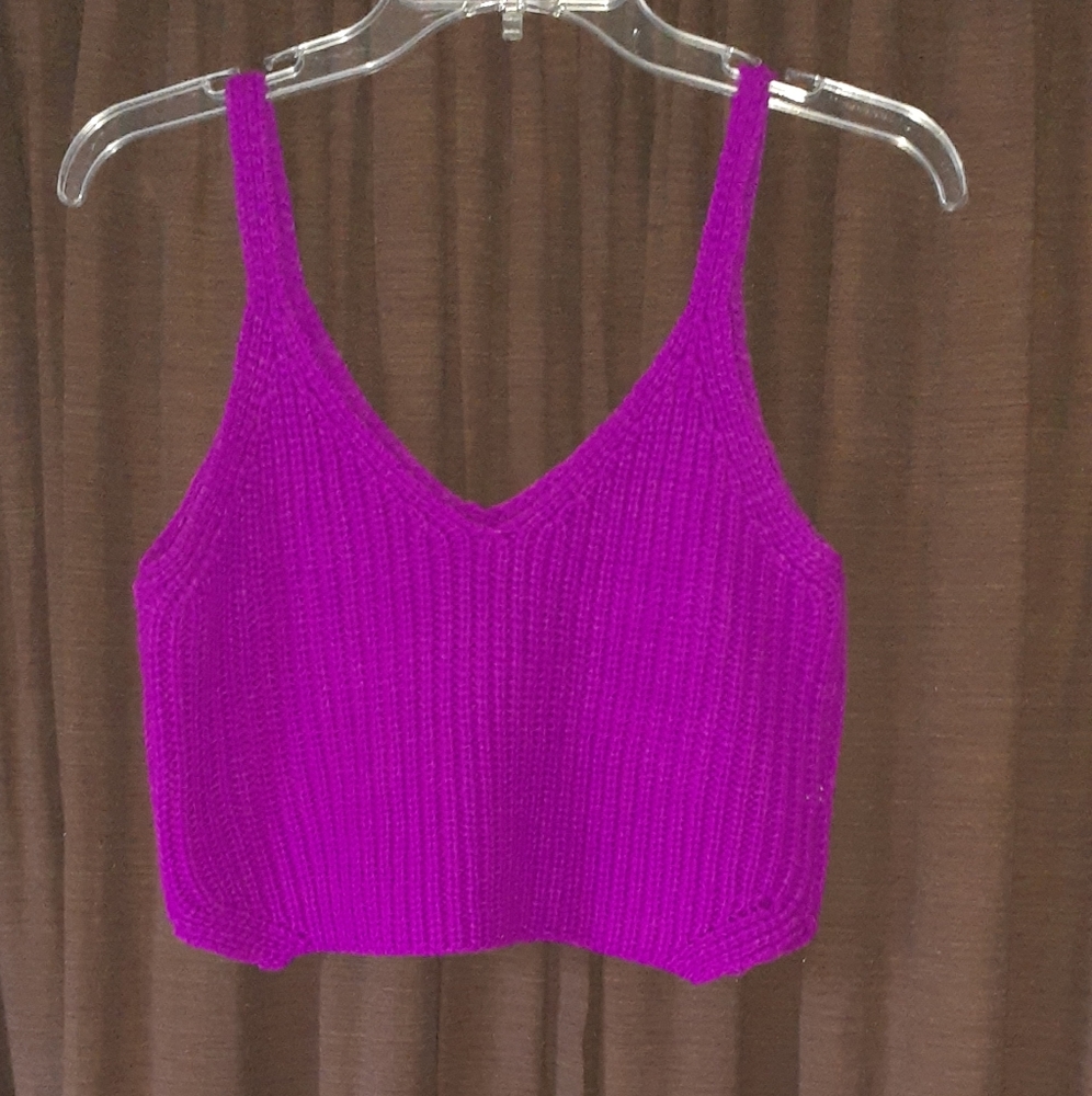 Sweater ribbed tank top